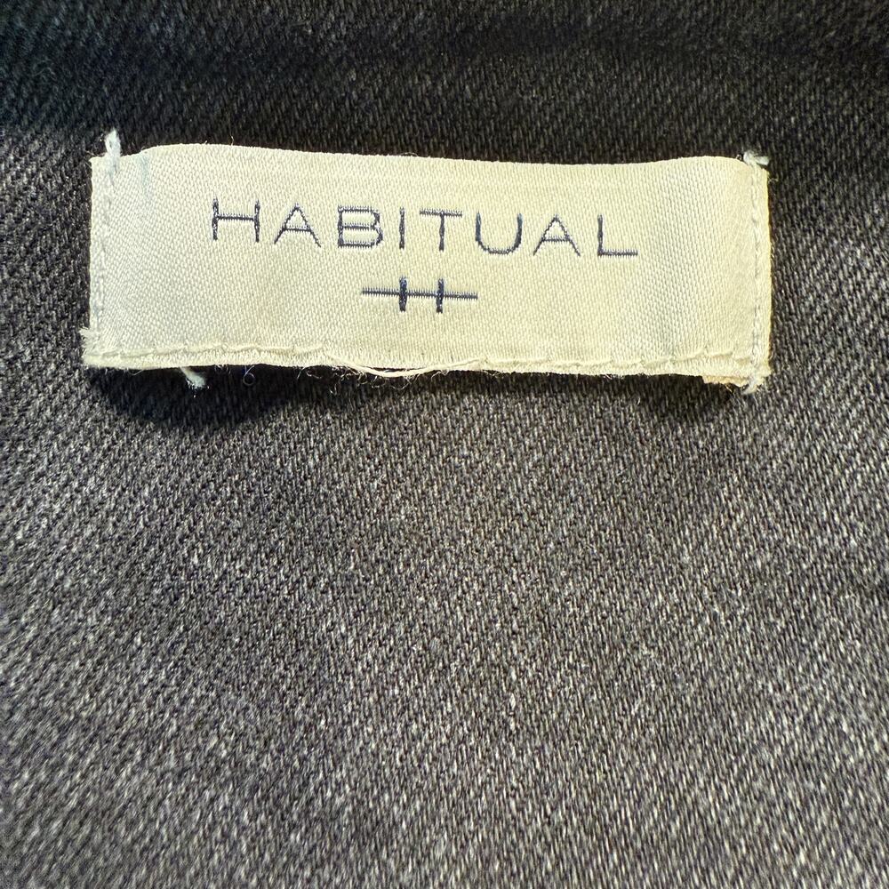 Women's‎ Habitual Black Denim Blue Jean Long Sleeve Button Up Dress Size S - Picture 4 of 10